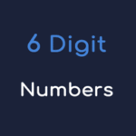 Random 6 Digit Number Generator