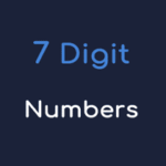 Random 7 Digit Number Generator